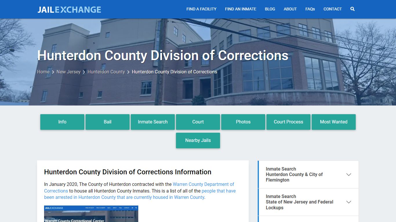 Hunterdon County Division of Corrections - Jail Exchange